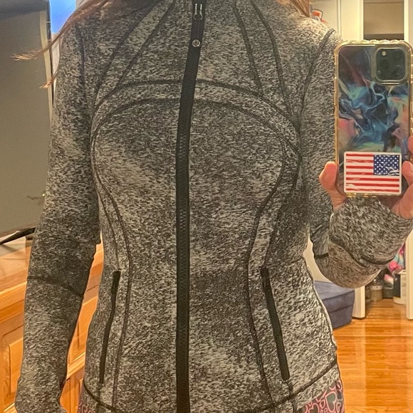 lululemon athletica Jackets & Blazers - Lululemon women’s defined track, jacket Rush, gray Jacquard full zip